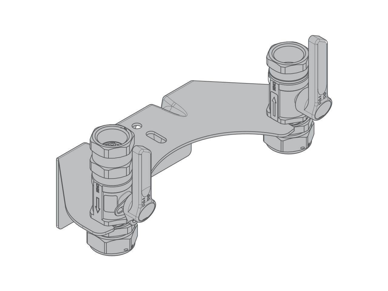 Комплект с двумя клапанами резьбовая версия для газового счетчика bitubo TECO KM3 ARCH-00044834