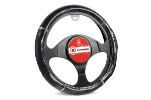 15951549 Оплетка руля GL-1025 BK WOOD M AUTOPROFI