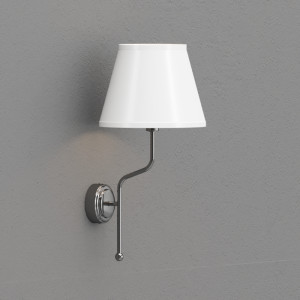 7383K0 Светильник с абажуром из белого шелка, цвет Хромированный Kerasan Waldorf Италия