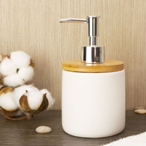 90747133 Дозатор для жидкого мыла SI37032 цвет белый BAMBOO STLM-0366544 SIBO