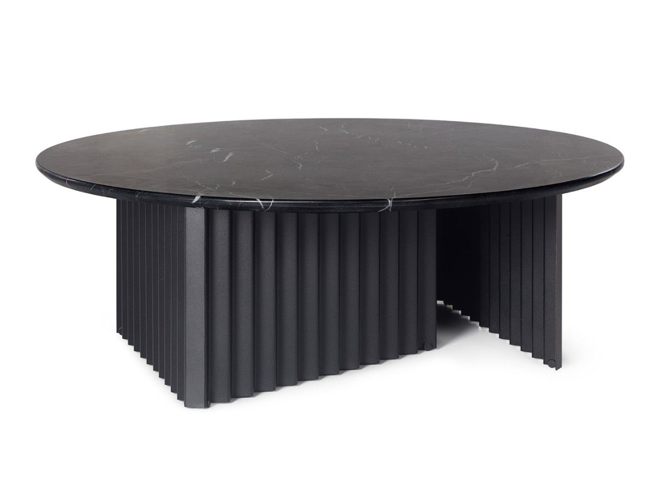 Мраморный и стальной круглый низкий журнальный столик RS Barcelona Plec ARCH-00147655