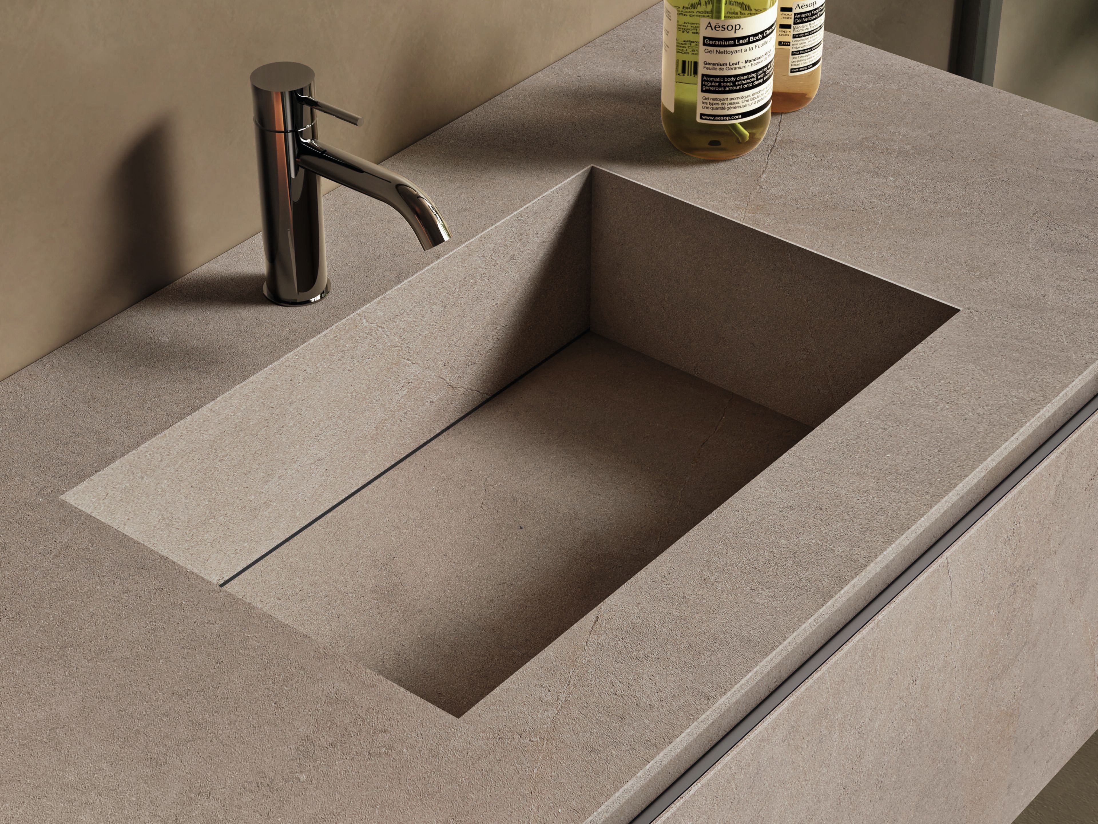 Встраиваемый прямоугольный умывальник MDI by INALCO® Lago KLIF ARCH-00139010