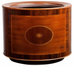 Hobby Flower Круглый кашпо из фанерованной древесины с автоматическим поливом London