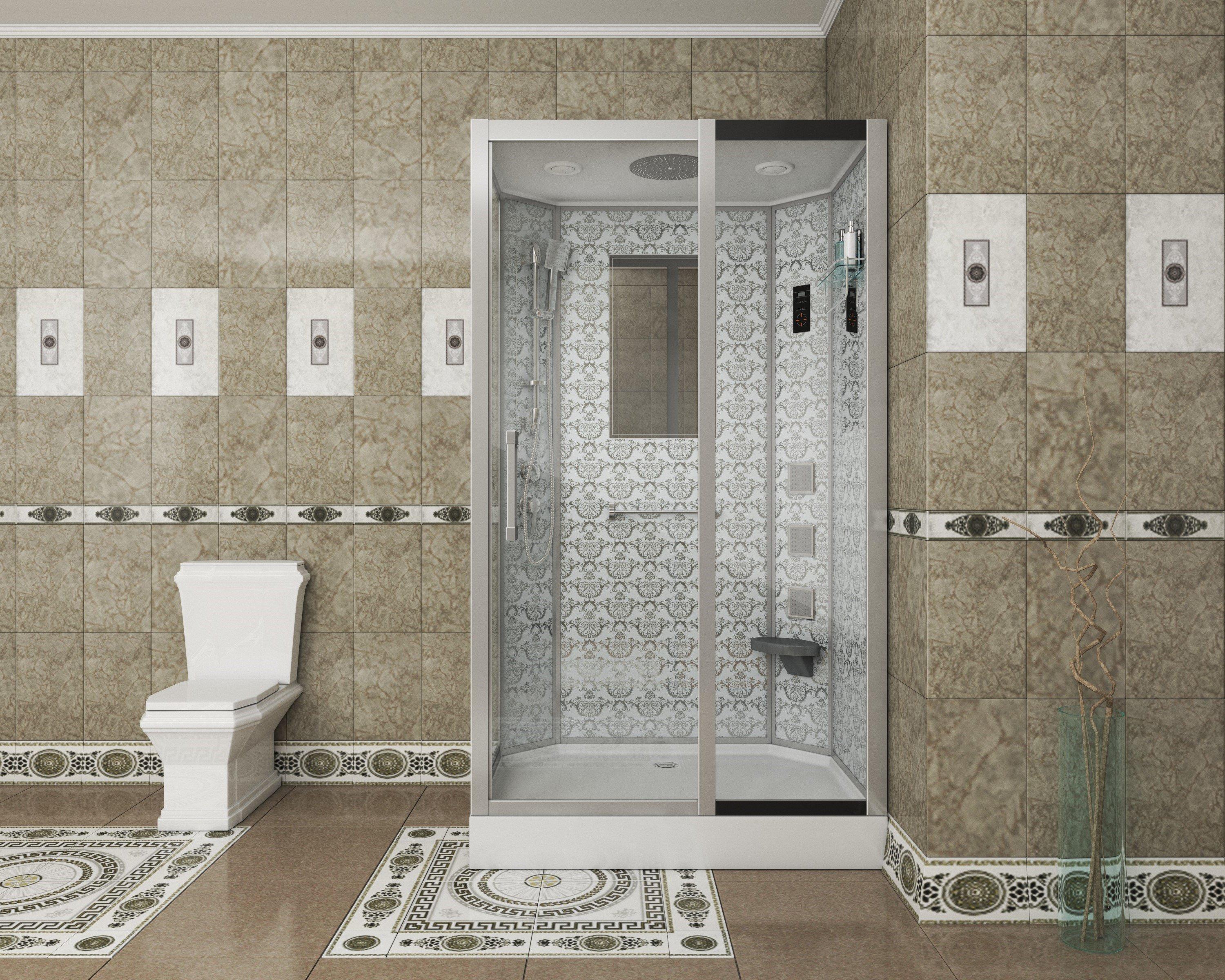 Душевая кабина NG-7711WR (900x1200х2150) низкий поддон стенки БЕЛЫЕ Niagara Luxe - Вид №1