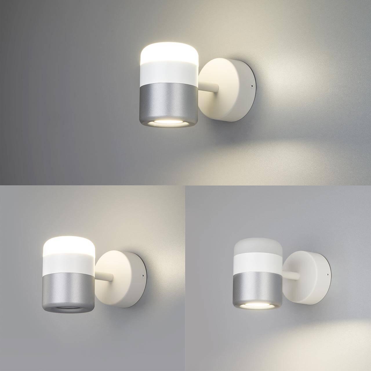 Спот настенный светодиодный серебряный Oskar 20165/1 LED EUROSVET OSKAR 00-3925904 Белый;серебро  - Вид №1