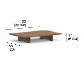 Прямоугольный садовый столик в ироко RODA Эолийский ARCH-00134189 - Вид №6