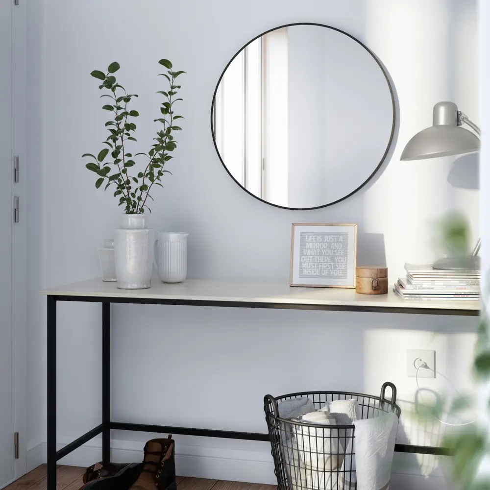 Зеркало декоративное KREAFORTA Circle круглое D51 см металл цвет черный STLM-2131065 - Вид №4