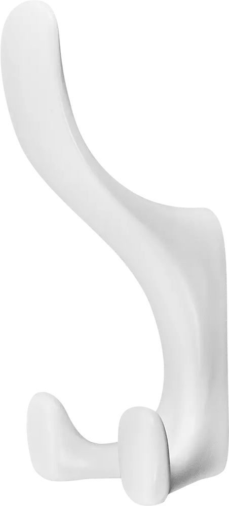 89364374 Мебельный крючок N00-N00-MW 10 см ЦАМ цвет белый STLM-1003606
