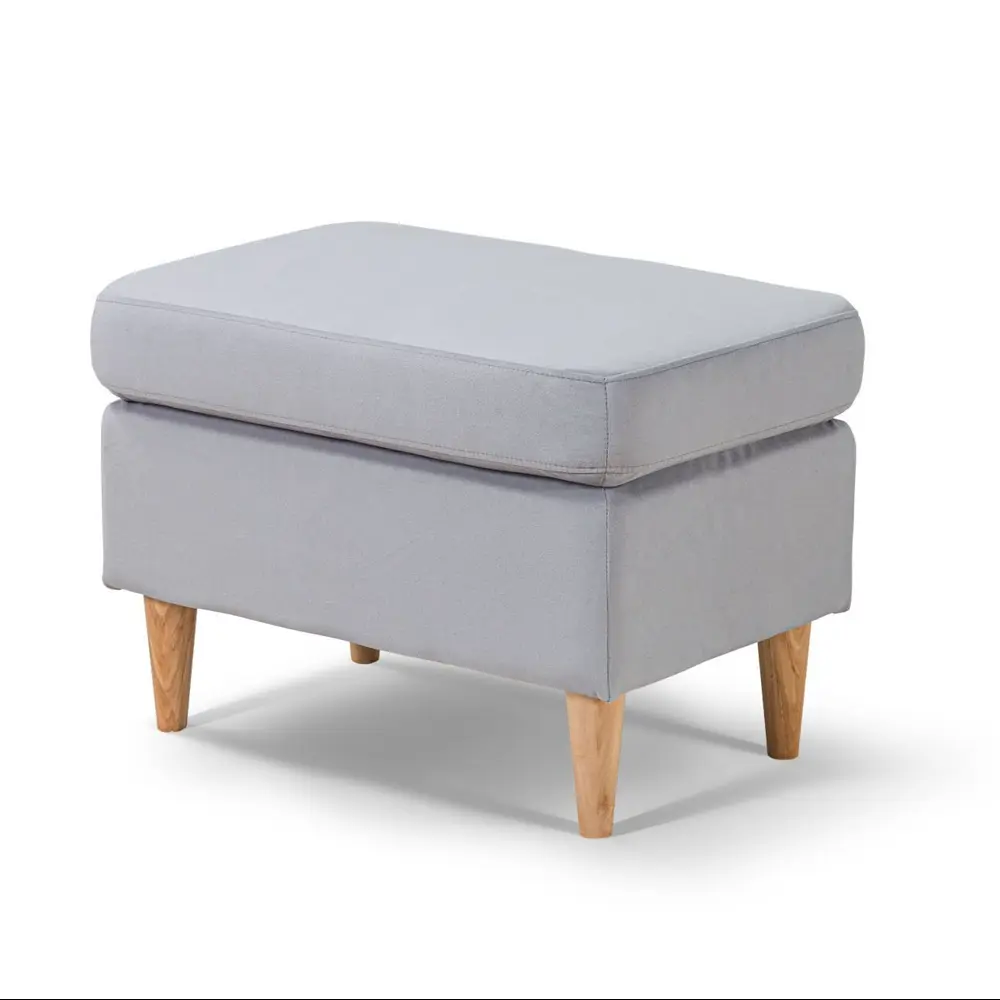 Пуф на ножках велюр Salotti Нильс Velutto 52 серый 60x43.5 см STLM-2110089