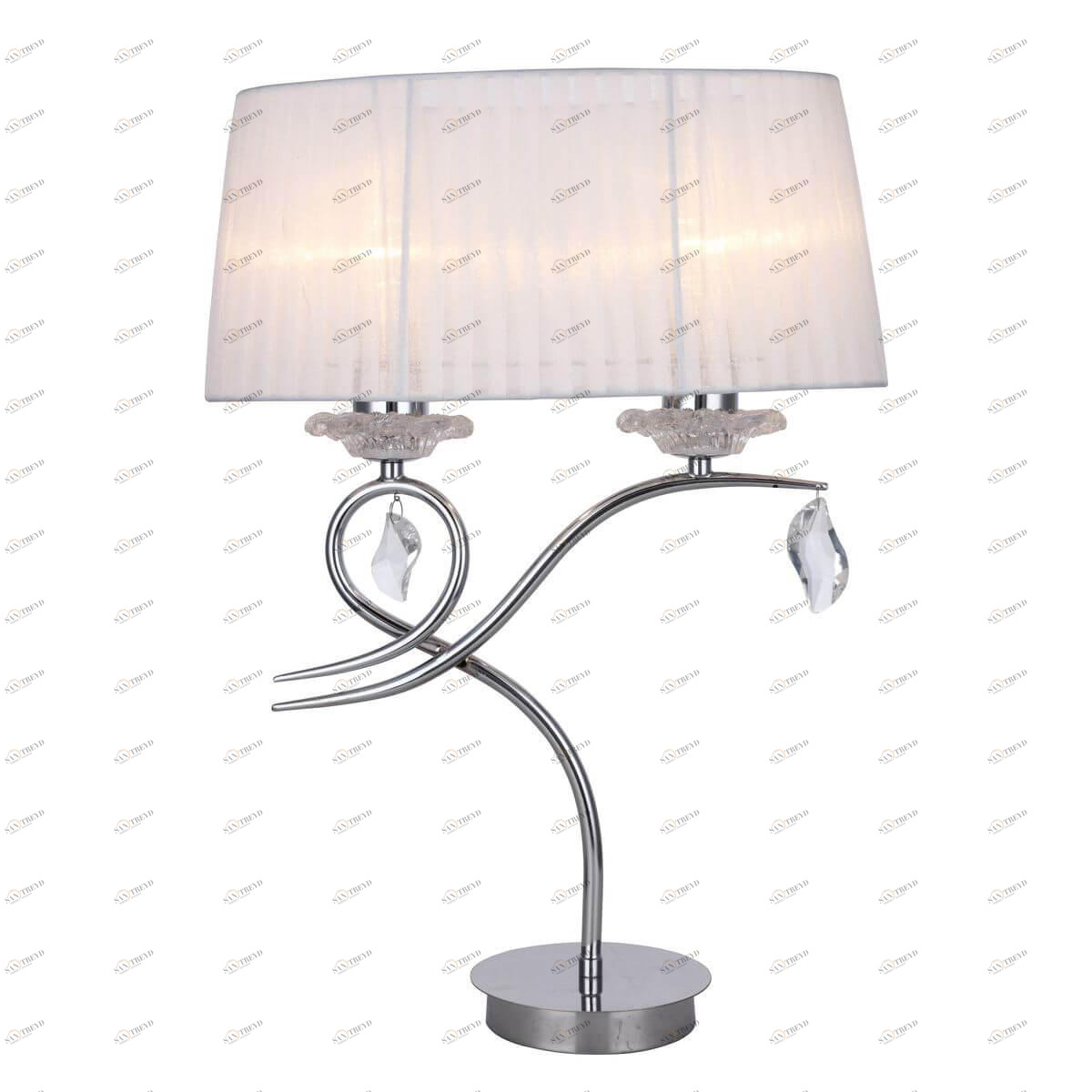 Настольная лампа Omnilux OML-61904-02 OMNILUX ИНТЕРЬЕРНЫЕ 195249 Белый;серебро 