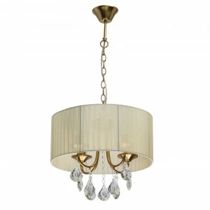 Подвесная люстра MW-Light Жаклин 465016504 MW-LIGHT ЖАКЛИН 328797 Бежевый;хром