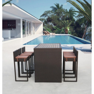 T390AD/Y390A-W63 Барный комплект плетеной мебели _6Pcs Brown Afina