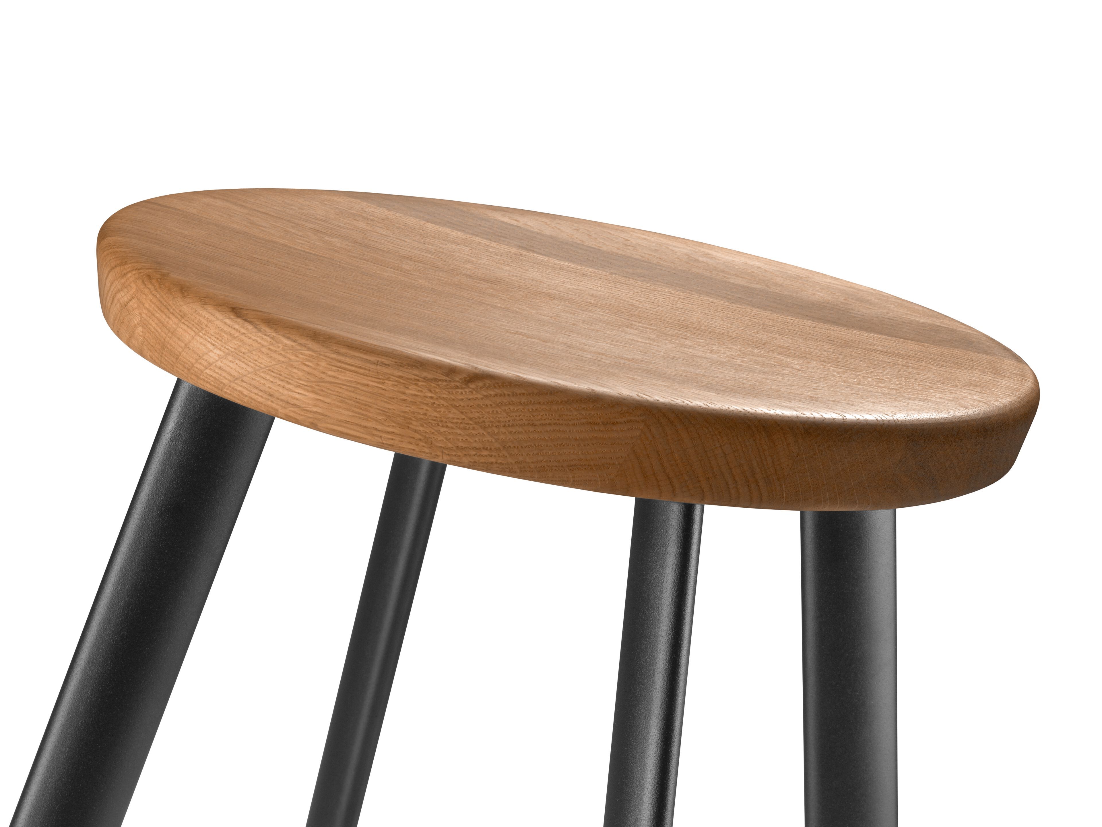 Стальной и деревянный табурет с подставкой для ног LD Seating Spot ARCH-00032561 - Вид №2