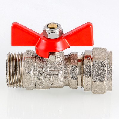 VT.341.N.1604 Кран шаровой с обжимным соединением и наружной резьбой Valtec 16 х 1/2"  - Вид №8