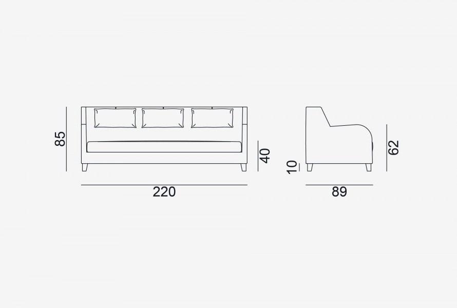 Gervasoni 4-х местный тканевый диван Next / spin sun-id-1424975 - Вид №3