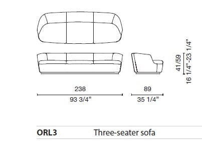3-местный диван CAPPELLINI Orla ARCH-00044981 - Вид №6