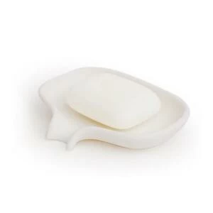 Мыльница с носиком для слива белая