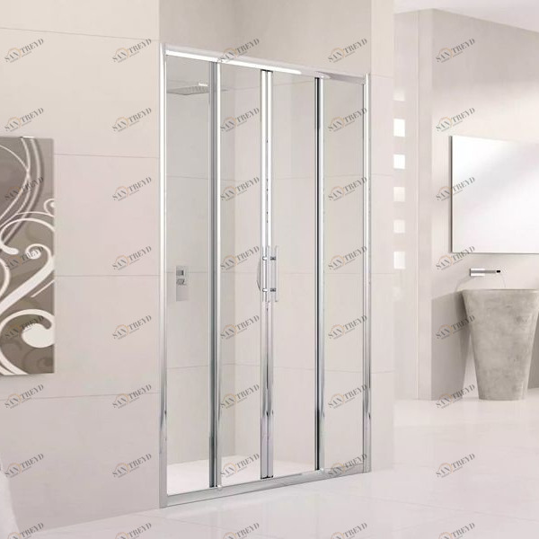 Двери в нишу 182 см LUNES 2A Novellini LUNES с серебристым профилем LUNES2A1761B