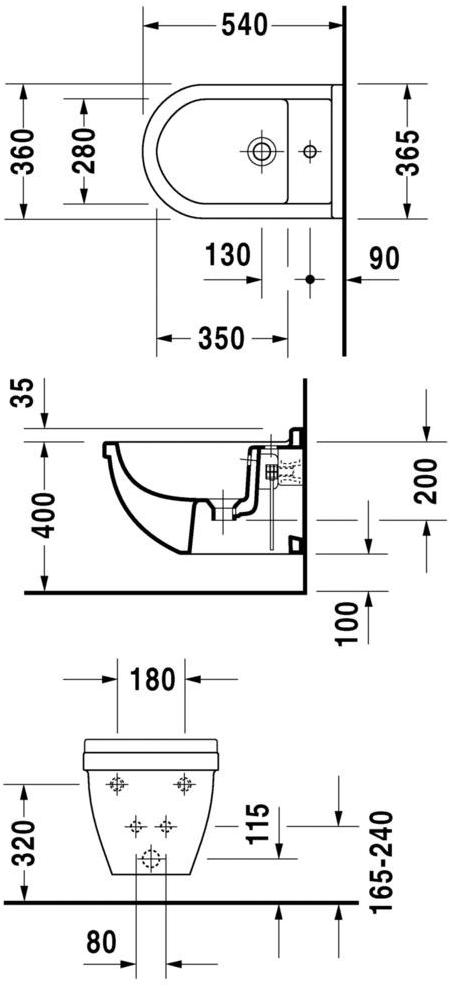 228015 Биде подвесное Starck 3 Duravit - Вид №1