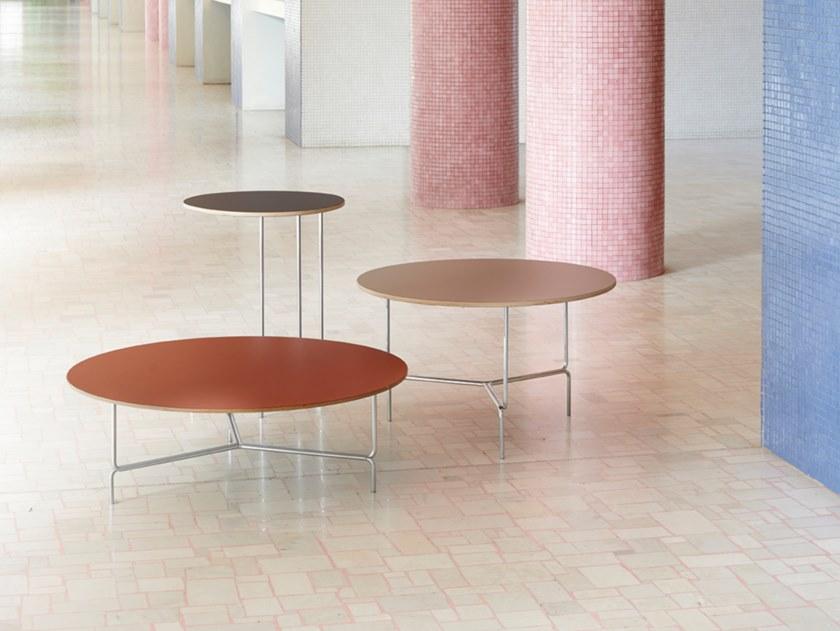 Manerba Круглый деревянный журнальный столик Litta St142f75/st142f90 - Вид №3