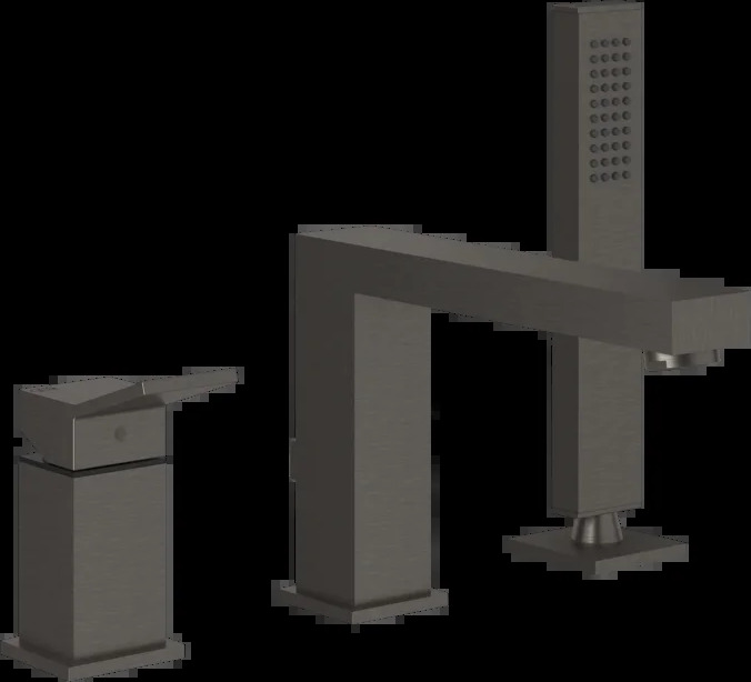 Смеситель для ванны-смеситель для душа 53037 707 Gessi Rettangolo k ЧЕРНЫЙ МЕТАЛЛ BR. PVD