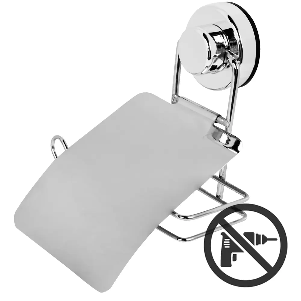 Держатель для туалетной бумаги Sensea «Simply Lock» на присоске, цвет хром STLM-2081414