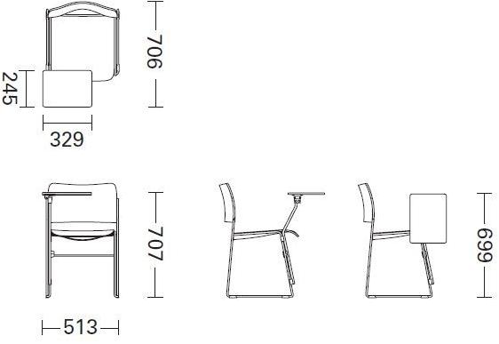 Howe Стул для конференций с откидной крышкой 40/4 sun-id-1426681 - Вид №4