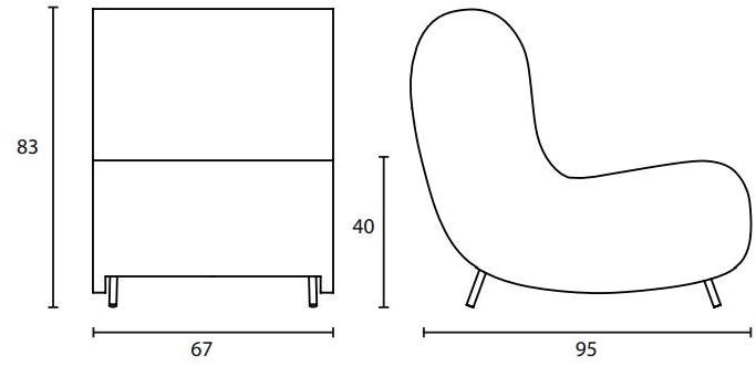 Inday Модульное кресло из ткани Simple sun-id-1362798 - Вид №2