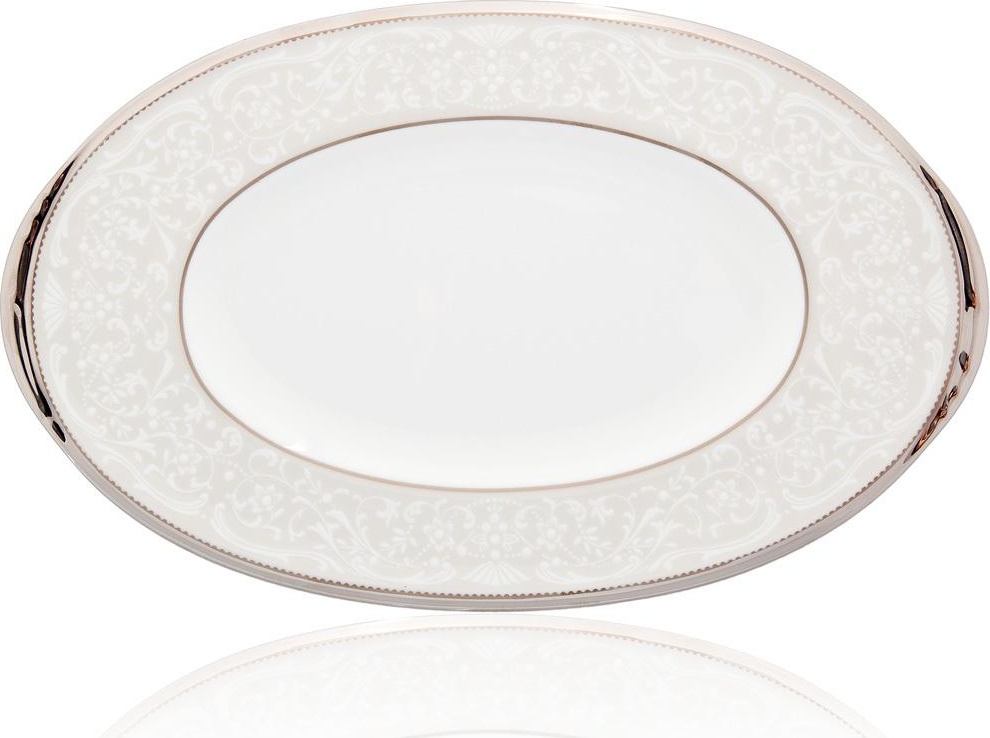 32031 Noritake Блюдо овальное Noritake "Серебряный дворец" 31см Фарфор костяной 