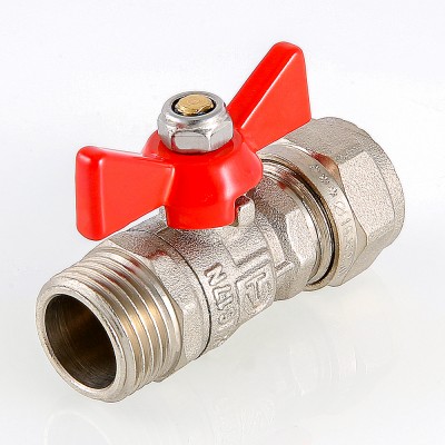 VT.341.N.1604 Кран шаровой с обжимным соединением и наружной резьбой Valtec 16 х 1/2"  - Вид №7