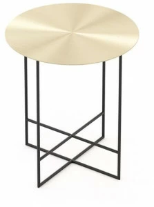 Domkapa Высокий круглый журнальный столик из полированной стали