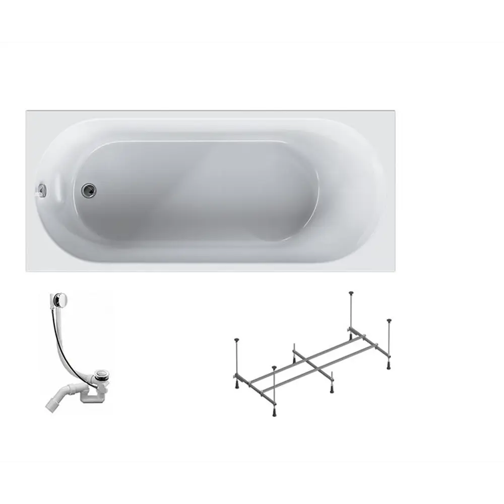 AM.PM Moxie — акриловая ванна 160×70 см с антибактериальным покрытием 89400168 STLM-1570258