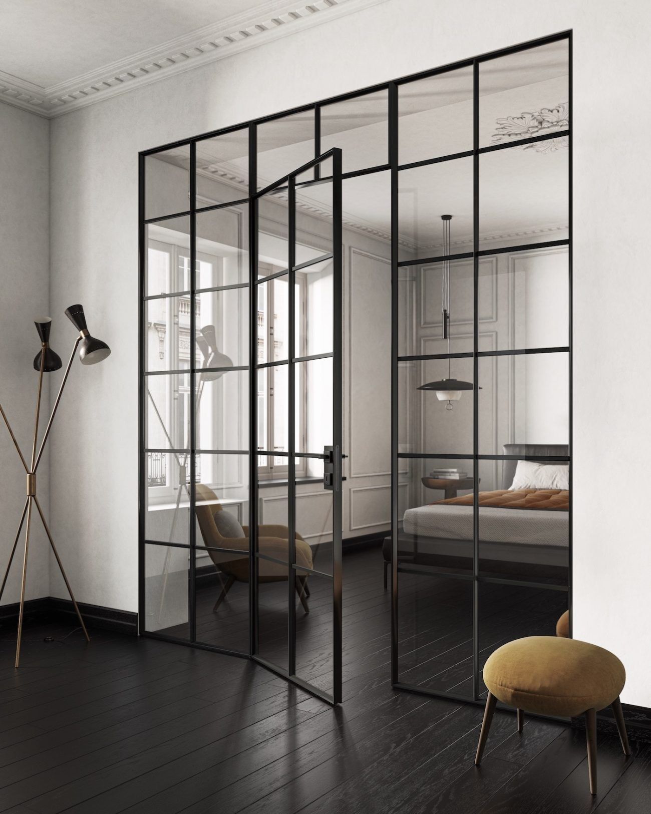 Стеклянная дверь промышленного стиля GIDEA G-Like ARCH-00045614 - Вид №1