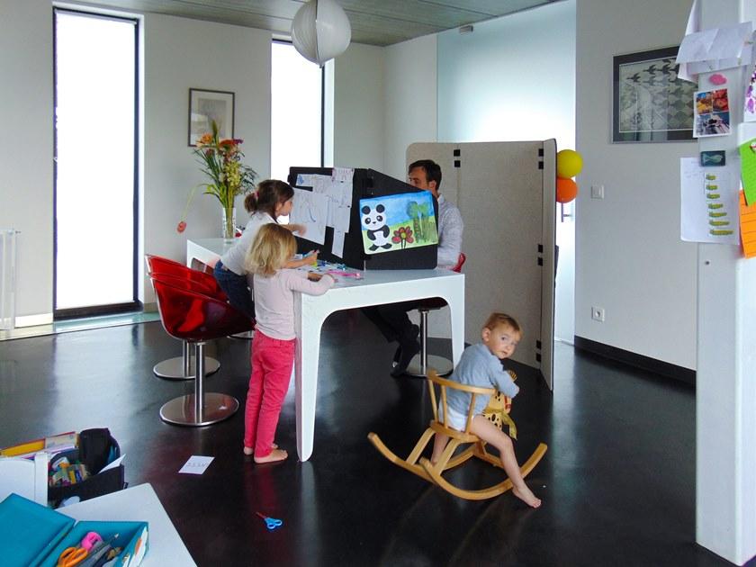 BuzziSpace Отдельностоящая мобильная звукопоглощающая офисная перегородка из переработанного домашнего животного Buzzitripl sun-id-1429719 - Вид №1