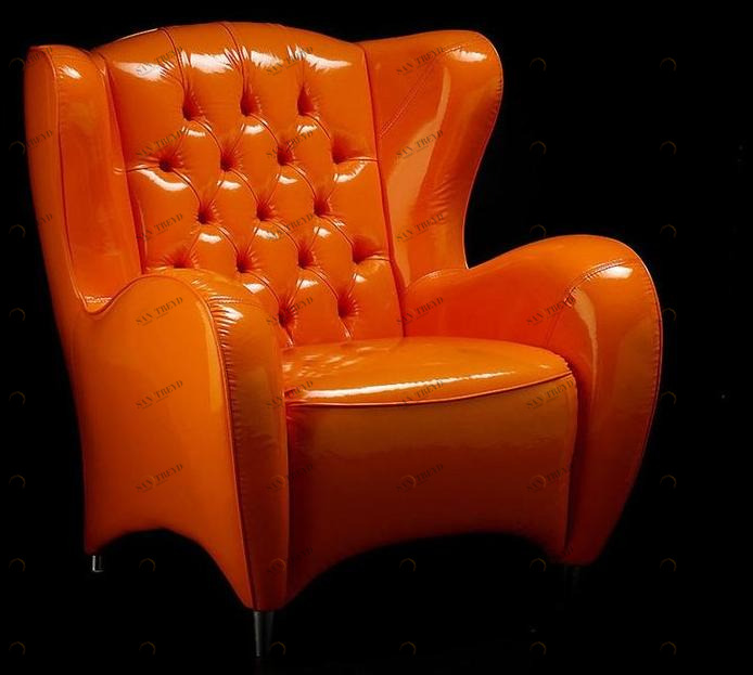 VGnewtrend Стеганое кожаное кресло с подлокотниками Schinke sun-id-1449820