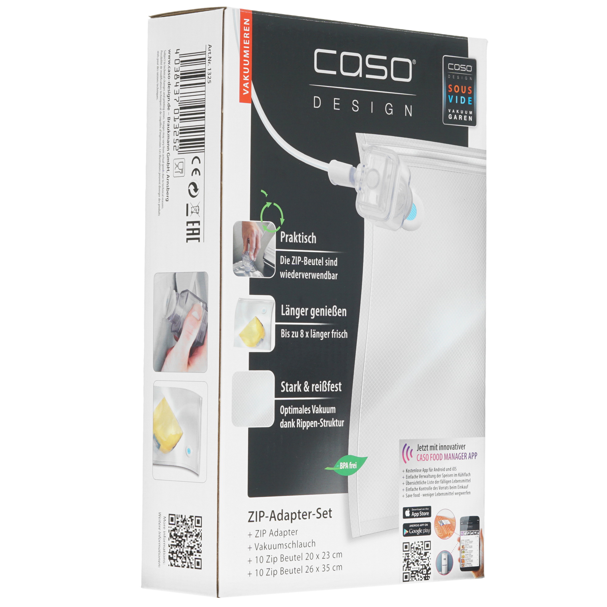 8118948 Пакеты для вакуумного упаковщика CASO VC ZIP Adapter Set STDN-0004948 - Вид №5