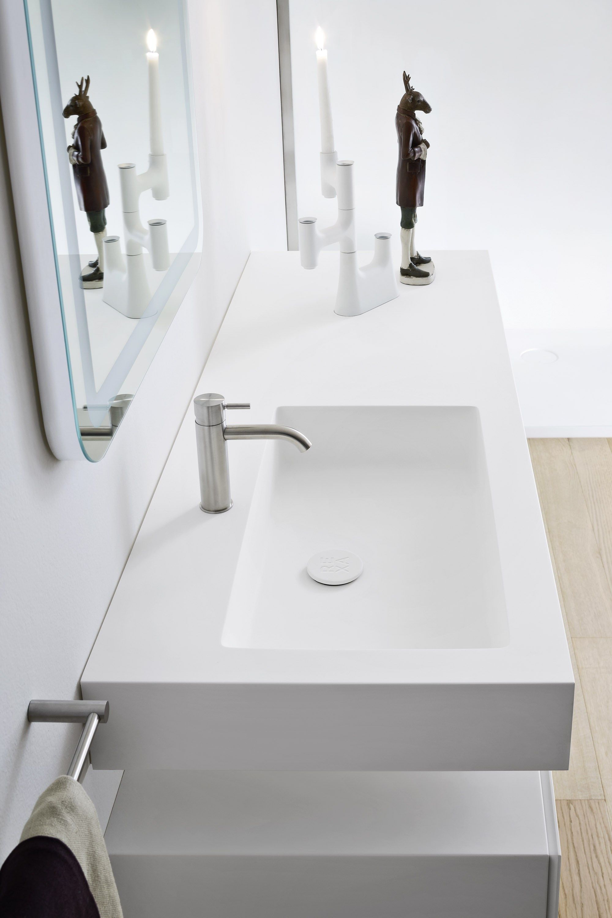 Прямоугольная раковина Corian® с столешницей Rexa уникальный ARCH-00029651 - Вид №1