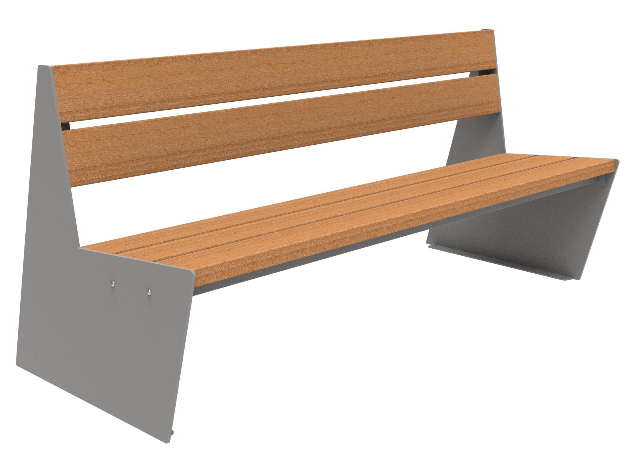 Скамья из окуме со спинкой Lazzari Sharp ARCH-00087617 - Вид №38