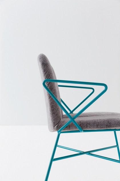 Billiani Стул из ткани с подлокотниками Hippy 638 - Вид №4