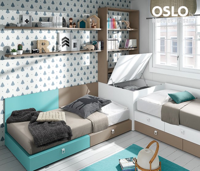 102715 Детская комната с модульной кроватью Ambiente 05 Arasanz Oslo Santreyd