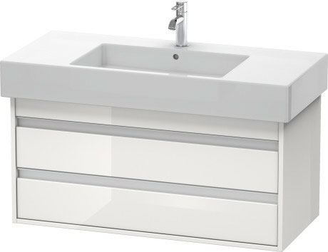 KT664102121 Тумбочка подвесная Ketho #KT6641 1000 x 455 мм Орех темный декор Duravit - Вид №2