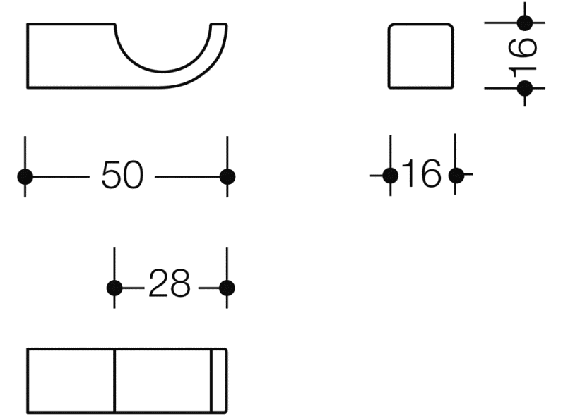 800.90.01090 крюк HEWI System 111 | Polyamid  - Вид №12
