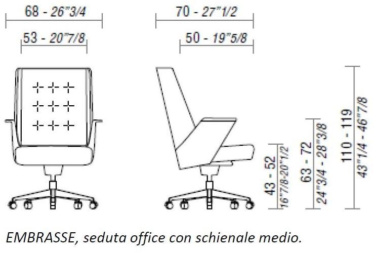 ESTEL GROUP Кожаное кресло для руководителя со средней спинкой Embrasse sun-id-1513927 - Вид №5