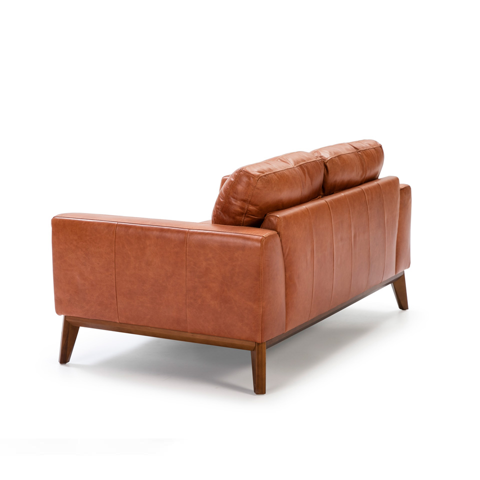 073527 Диван из кожи -2P светло-коричневый Angel Cerda KF1016  - Вид №1