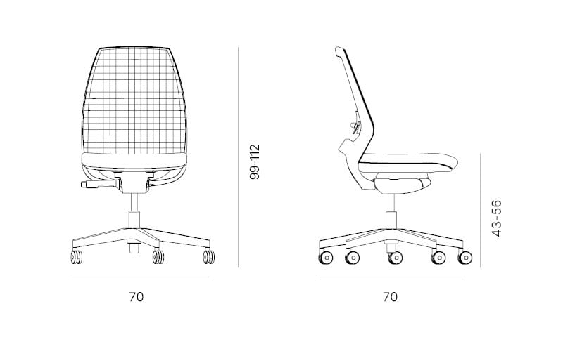 Офисное кресло с 5 спицами Quadrifoglio Group дизайн-офис ARCH-00118104 - Вид №6