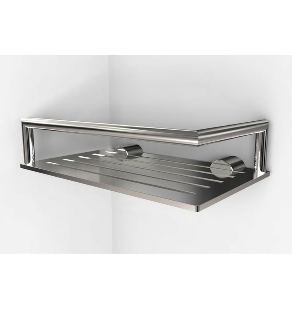 FROST Мыльница 2 угловая » брашированная. Нержавеющая сталь Матовый N1938  - Вид №2