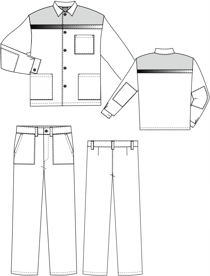 63025 Костюм Строителя темно-синий василек  Летняя спецодежда  размер 52-54/170-176  - Вид №6