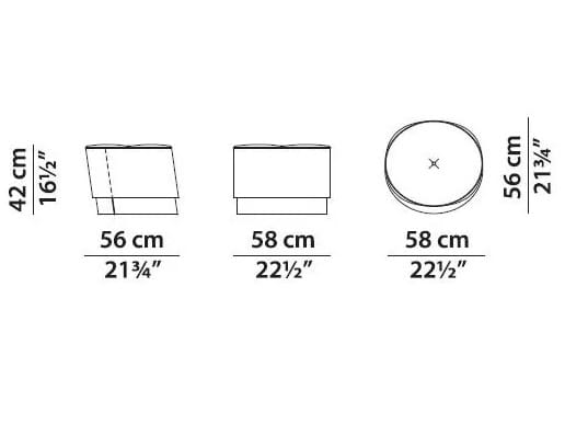 Круглый кожаный пуф Baxter Anais ARCH-00076576 - Вид №10