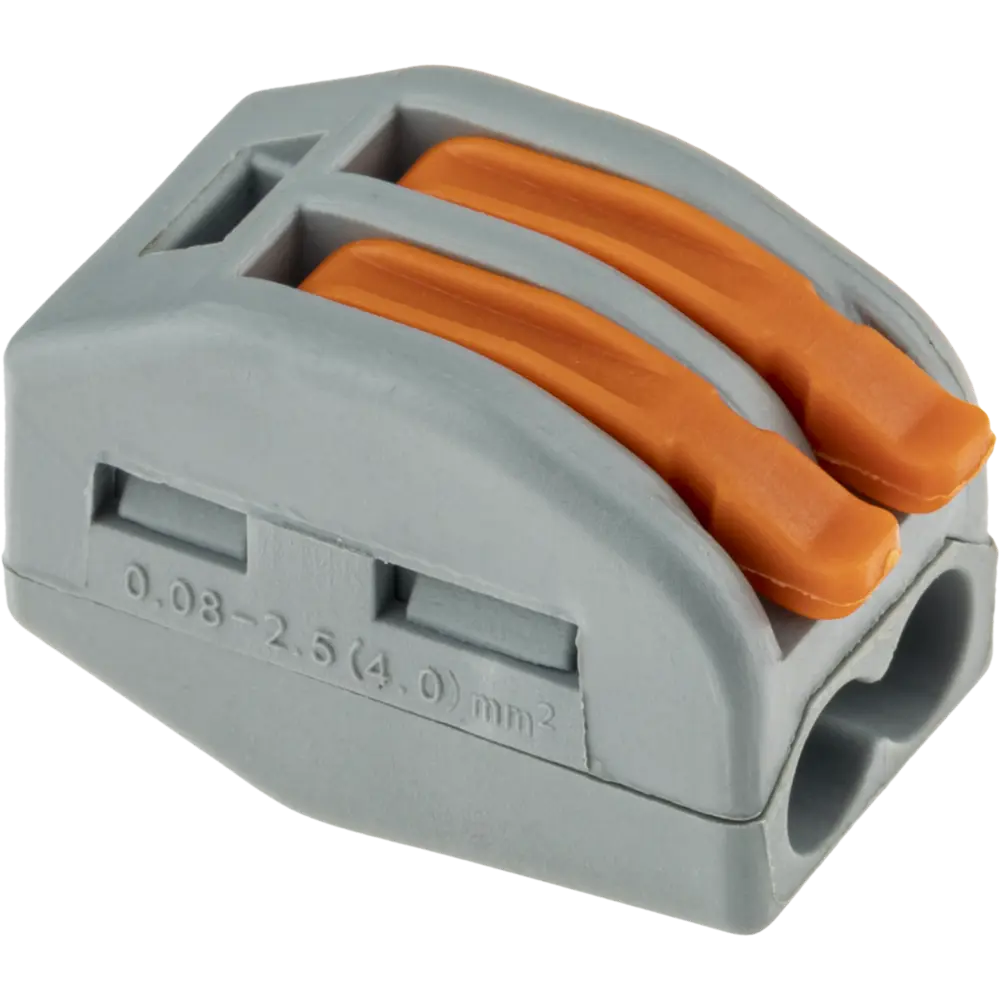 84746776 Клеммы соединительные монтажные с рычажком Duwi СМК 222-412 2-проводные 4мм² серые 50шт 26622 8 STLM-1110774  - Вид №1