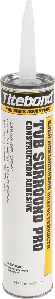 82245536 Клей монтажный Titebond «Tub Surround Adhesive» влагостойкий цвет светло-бежевый 296 мл STLM-0022955